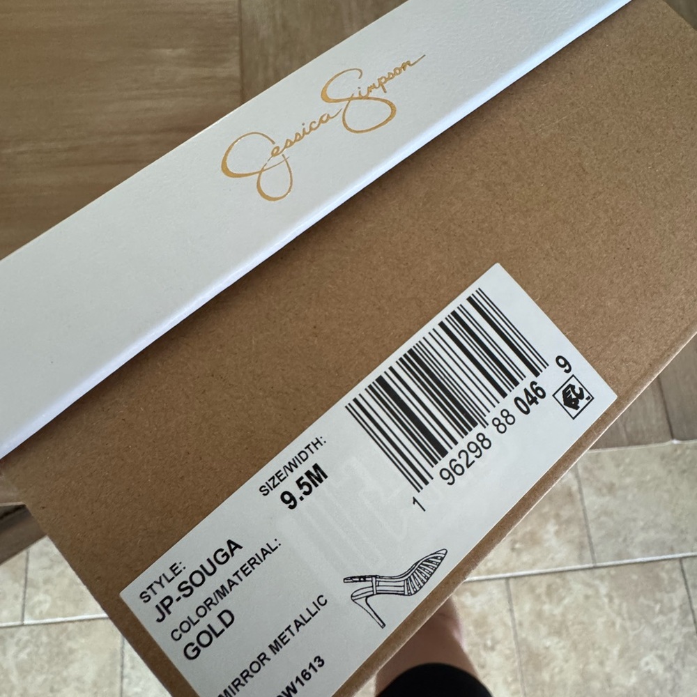 Jessica Simpson Gold Heels